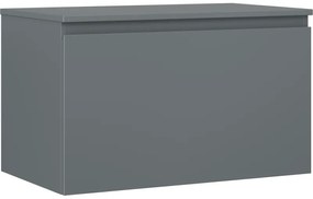 Mexen Orio szafka łazienkowa podumywalkowa 80 cm z blatem, 1 szuflada, grafit mat - 91A10-08047-1-BFC66