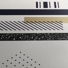 Obraz - Kształty geometryczne N⁰5 (z zegarem) (90x30 cm)
