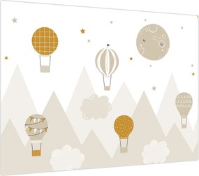 Obraz na szkle - Latające balony (70x50 cm)
