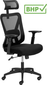 Krzesło biurowe z oparciem siatkowym Ergobit, zgodne z normą BHP