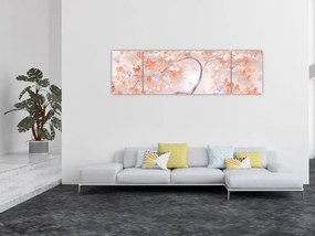 Obraz kwiatów drzewa koralowego - abstrakcja (170x50 cm)