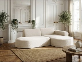 Narożnik Parma Studio, do salonu, tkanina Quelle, prawy, krem (02)