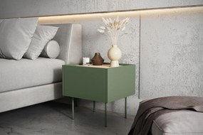 Szafka nocna Desin z szufladą 45 cm - oliwka / dąb nagano