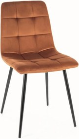 Krzesło tapicerowane MILA VELVET cynamonowe
