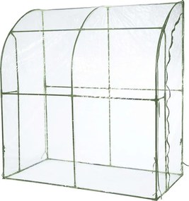 Ogrodowa Szklarnia Ścienna Nature 2m² H215x200x100cm, Zielona Metalowa Konstrukcja Ø16mm, Przezroczysty PVC 1mm, Drzwi na Zamek