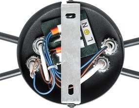 Plafon art deco czarny przydymione szkło 4-źródła światła - Athens