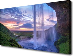 Duży obraz na płótnie Kaskada Wodna w Górach