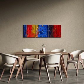 Obraz malarskich kolorów (z zegarem) (90x30 cm)