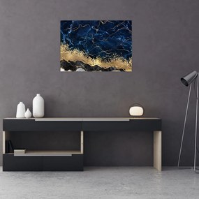 Obraz - Ciemnoniebieski marmur (70x50 cm)