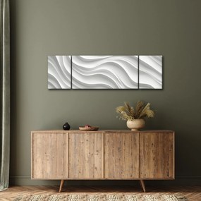 Obraz - 3D białe fale (170x50 cm)