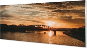 Panel Szklany Krakowski Most o Zmierzchu