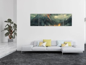 Obraz - Erupcja wulkanu (170x50 cm)