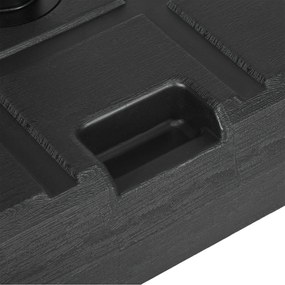 Outsunny Stojak na parasol do 40 kg - z uchwytem, kwadratowy, Czarny