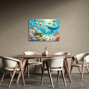 Obraz na szkle - Świat pod wodą (70x50 cm)