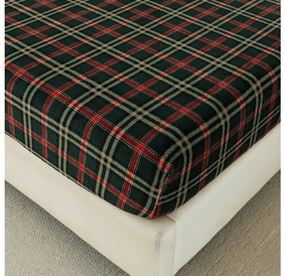 PrzytulneMieszkanie.pl Prześcieradło z mikropluszu GLENMOORE 160x200 cm zielone