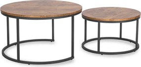Zestaw Stolików Kawowych FIGO MAX 60 cm/80 cm Dąb Rustykalny