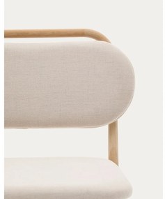 Beżowy fotel z tkaniny szenilowej Helda – Kave Home