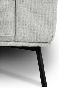 Jasnoszary narożnik z tkaniny szenilowej (lewostronny/w kształcie litery L) Amsterdam – Scandic