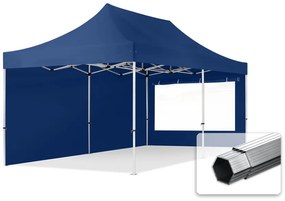 TOOLPORT 3x6 m Namiot Ekspresowy PROFESSIONAL Alu 40mm, ze ścianami bocznymi, okna panoramiczne, niebieski - (600232)