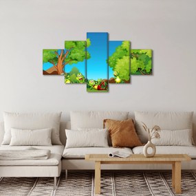 Obraz  - Wesołe żaby (125x70 cm)