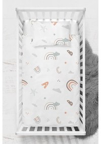 Biała pościel dziecięca do łóżeczka z bawełny renforcé 100x150 cm Abc – Mijolnir