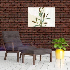 Obraz na szkle - Gałąź akwareli N⁰2 (70x50 cm)