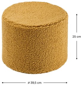 Brązowy puf dziecięcy z materiału bouclé – Wigiwama