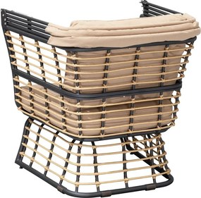 Beżowy metalowy fotel ogrodowy Paros – Garden Pleasure