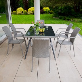 Stół ogrodowy Lupus 150 x 90 x 73 cm szary PATIO