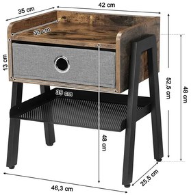 Szafka nocna z szufladą do loftu - Cebios
