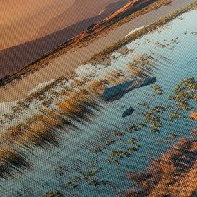 Obraz - Lac Guichard (z zegarem) (90x30 cm)