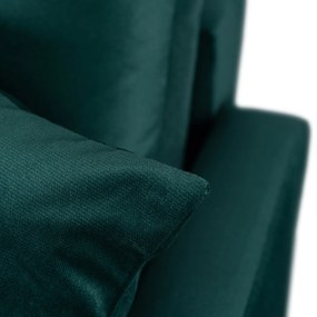 Sofa z Funkcją Spania FAVIO Wersalka Rozkładana Dwuosobowa Welurowa Zielona Nowoczesna do Salonu