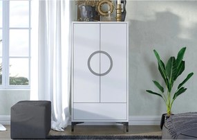 Biała wysoka nowoczesna komoda Dancan EVA / połysk