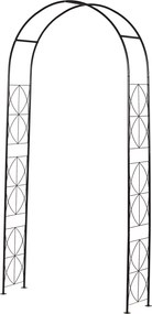 Outsunny Pergola Łukowa Kratka Brama Odporna na Warunki Atmosferyczne Metal Wys 230cm | Aosom PL