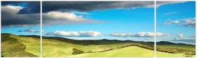 Obraz - Zielony krajobraz ze wzgórzami (170x50 cm)