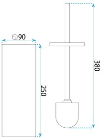 Szczotka WC B106 GOLD