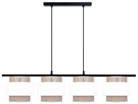 Beżowa podłużna lampa nad stół z 4 abażurami - A521 C8-P25