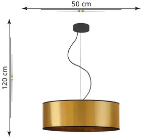 Złoty okrągły żyrandol nad stół 50 cm - EX855-Hewa