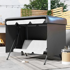 Outsunny Pokrowiec na meble ogrodowe, osłona ochronna na meble zewnętrzne, 215 cm x 155 cm x 150 cm, Ciemnoszary | Aosom PL