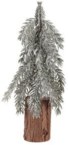 Dekoracja świąteczna Świerk na pniu, ośnieżony, 32 cm