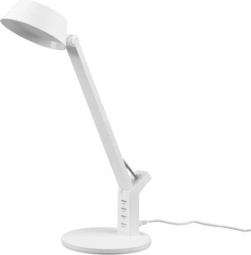 Lampa stołowa LED ze ściemniaczem w matowym białym kolorze (wysokość 40 cm) Ava – Trio