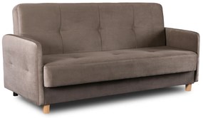 Sofa z Funkcją Spania CUBA Rozkładana Wersalka Dwuosobowa Beżowa Nowoczesna do Salonu