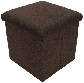 Pufa ze schowkiem boucle BINI, 38 x 38 x 38 cm