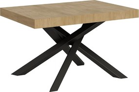 Stół rozkładany 130/234x90 cm Volantis dąb naturalny nogi antracytowe