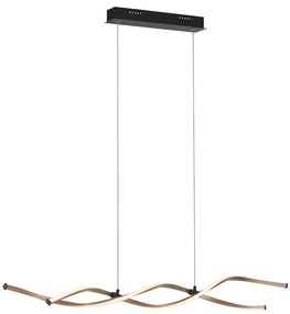 Designerska lampa wisząca złota z wbudowaną diodą LED z możliwością ściemniania - ZinaDesignerski Oswietlenie wewnetrzne