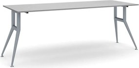Stół konferencyjny do biura WIDE, 220x80 cm, szary