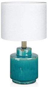Niebiesko-biała lampa stołowa Markslöjd Cous