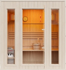 Sauna fińska z piecem - 4/5 osobowa - S180 x G120 x W190 - ULVILA