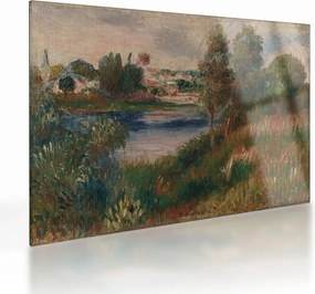 Obraz na szkle - Auguste Renoir, Landscape at Vetheuil, reprodukcje (70x50 cm)