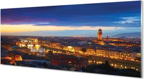 Panel szklany do Kuchni Światła Nocnych Mostów